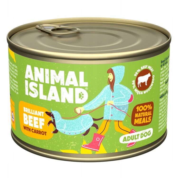 Animal Island Wołowina z Marchewką karma pies 410g