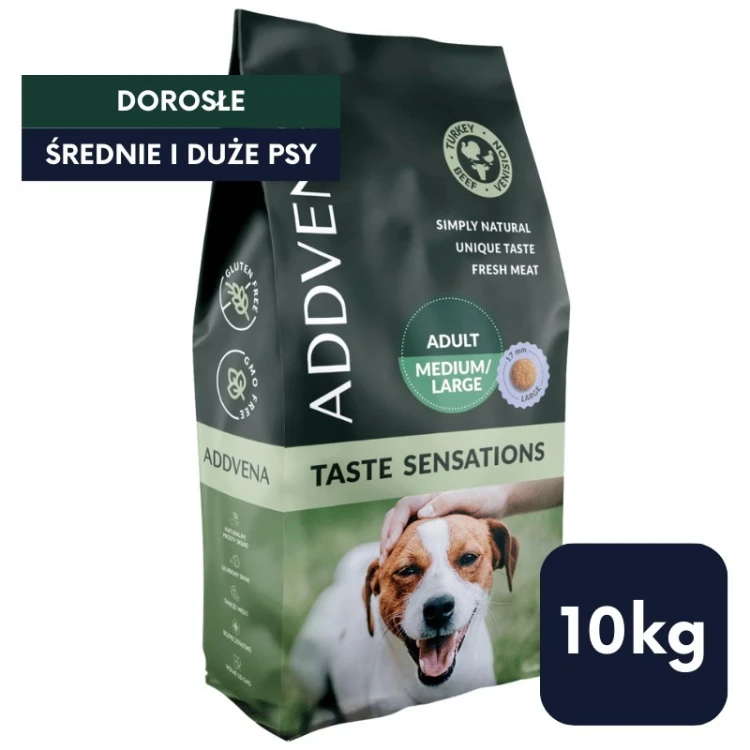 ADDVENA TASTE SENSATIONS dla dorosłych psów średnich i dużych ras 10kg