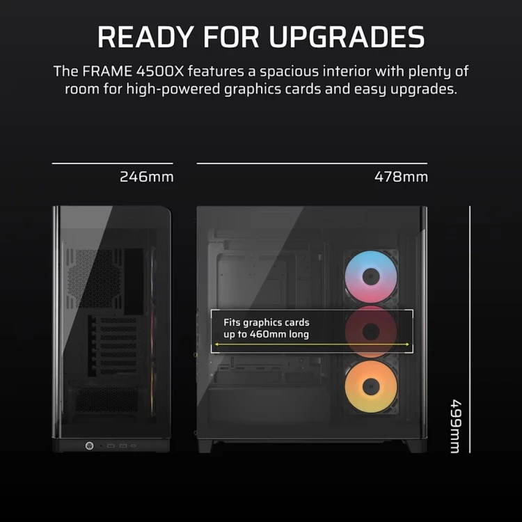 Obudowa Corsair FRAME 4500X RS-R ARGB Tempered Glass Mid-Tower, Black