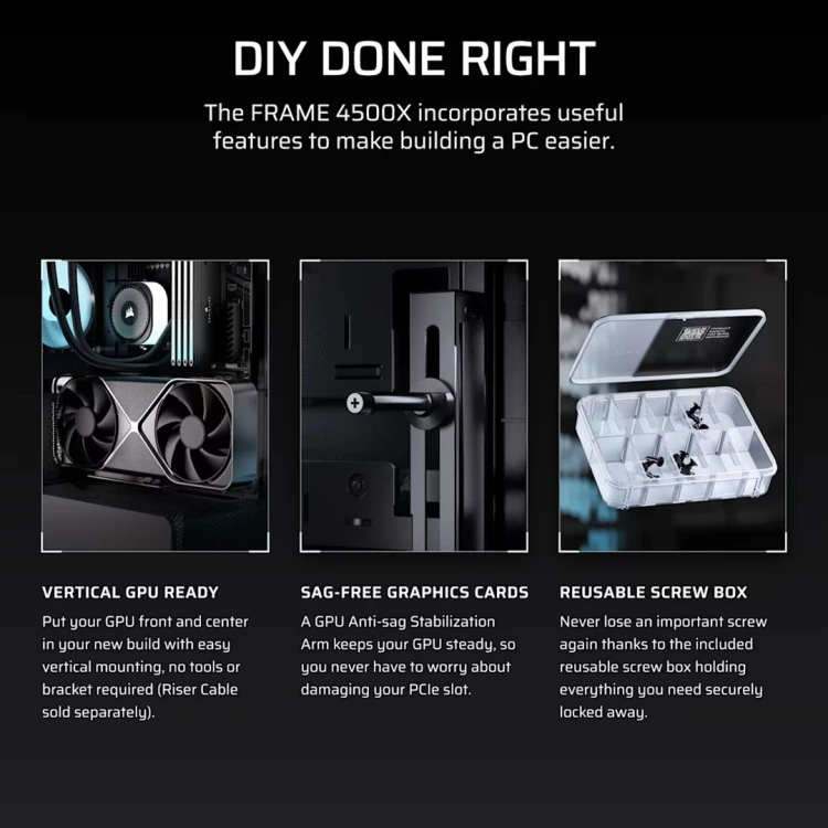 Obudowa Corsair FRAME 4500X RS-R ARGB Tempered Glass Mid-Tower, Black