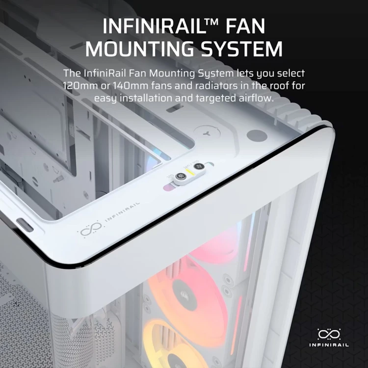 Obudowa Corsair FRAME 4500X LX-R RGB Tempered Glass Mid-Tower, White