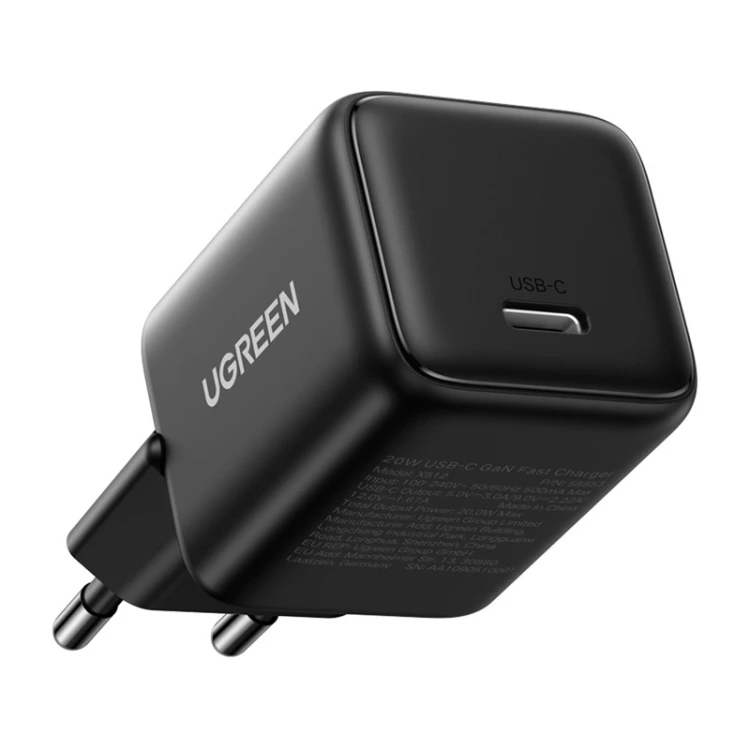 Ładowarka sieciowa Ugreen X512 20W GaN 1X USB-C (czarna)
