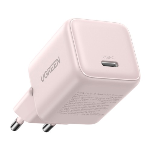 Ładowarka sieciowa Ugreen X512 20W GaN 1X USB-C-(różowa)