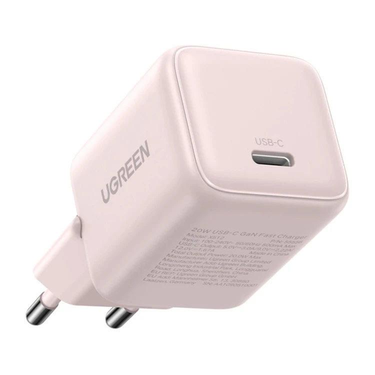 Ładowarka sieciowa Ugreen X512 20W GaN 1X USB-C-(różowa)