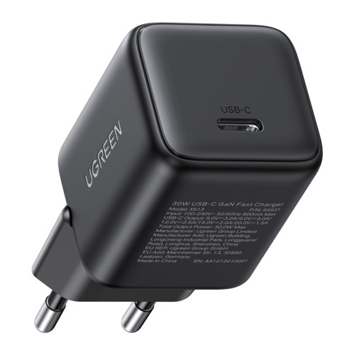 Ładowarka sieciowa Ugreen X513 GaN USB-C +KAB USB-C 1M (czarna)