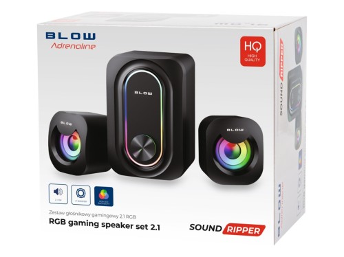 BLOW GŁOŚNIKI KOMPUTEROWE 2.1 GAMINGOWE Z SUBWOOFEREM