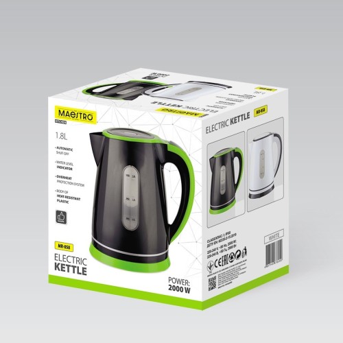 Czajnik elektryczny 1,8l 2000W MR-058-BLACK MAESTRO