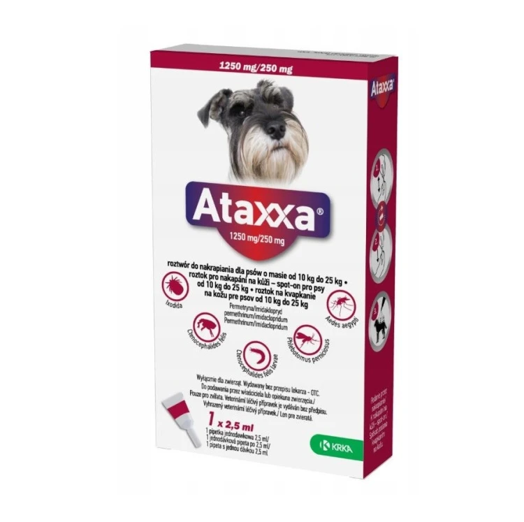 ATAXXA 1250 MG/250 MG SPOT ON 2,5 ML 1 PIPETA