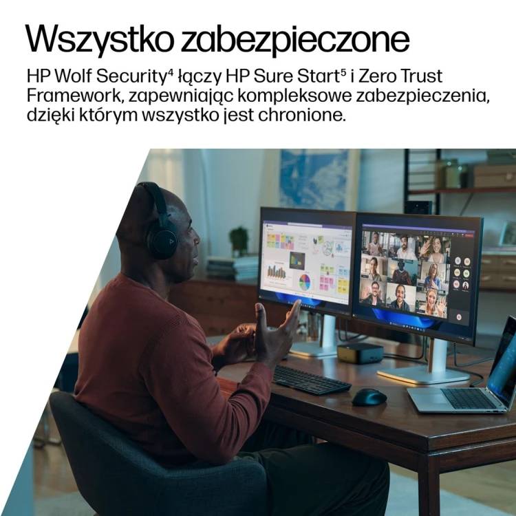 Stacja dokująca + zasilacz HP USB-C Dock G6 100W czarna 9X3V1UT#ABB