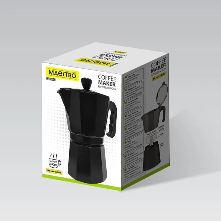 Kawiarka na 6 filiżanek MR-1666-6-BLACK MAESTRO