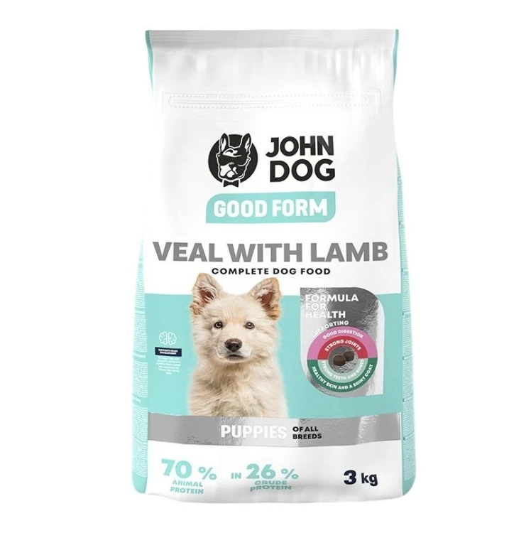 John Dog GOOD FORM SZCZENIAK cielęcina z jagnięciną Karma sucha dla psa 3kg