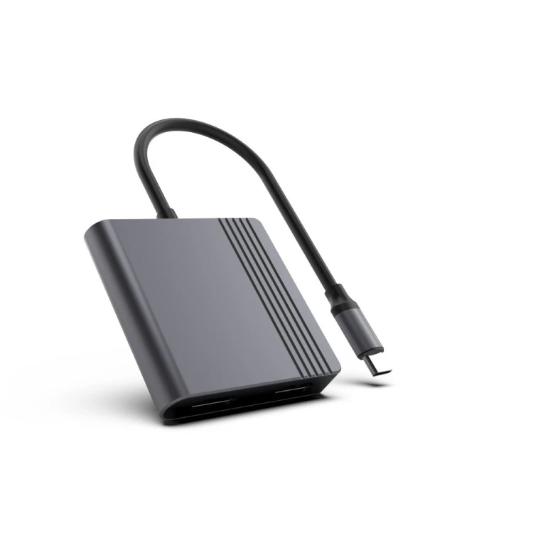 GEMBIRD ADAPTER USB-C DO HDMI + DP 4K 60HZ, CZARNY