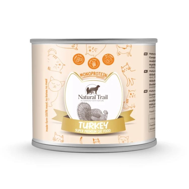 NATURAL TRAIL Cat Monoprotein with Turkey 185g