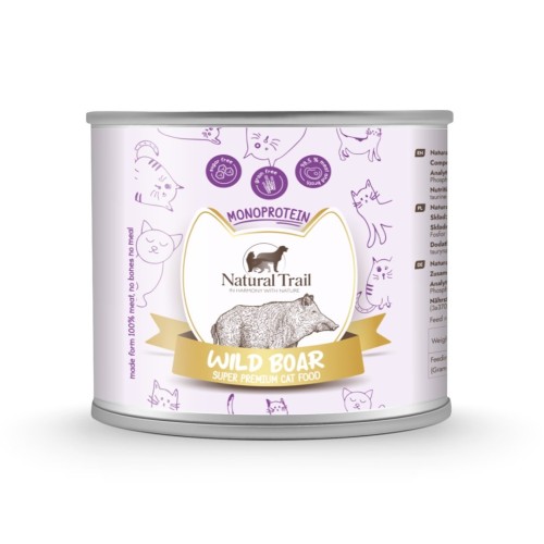 NATURAL TRAIL Cat Monoprotein with Wild Boar 185g