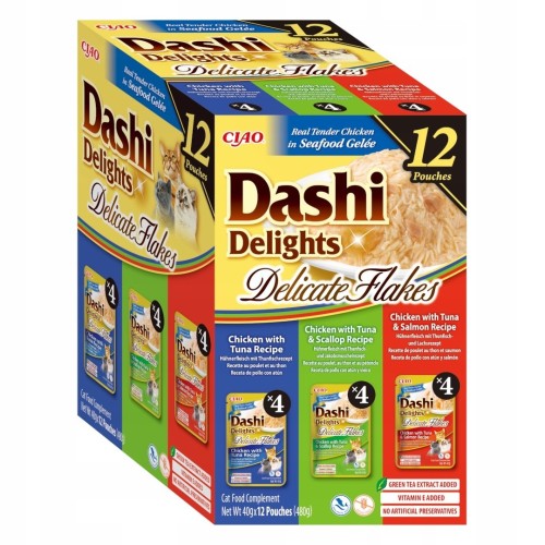 INABA CAT D.D. DELICATE FLAKES 12PTUNA 12x40g