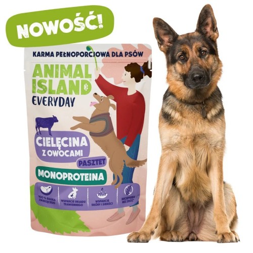ANIMAL ISLAND Monoproteinowa cielęcina pies 300g
