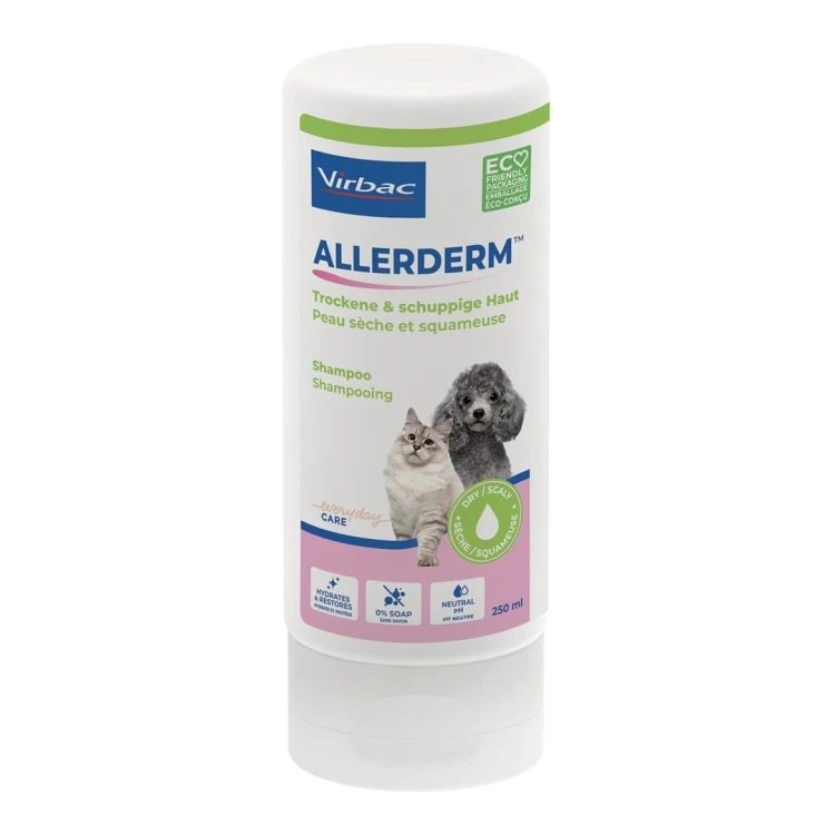 VIRBAC ALLERDERM szampon dla suchej i łuszczącej się skóry psów i kotów 250ml