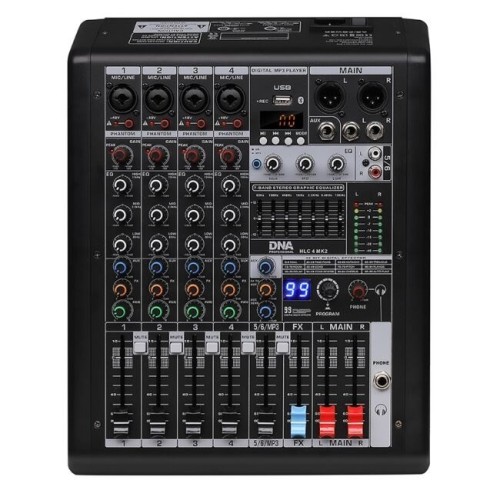 HLC 4 MK2 - Mikser analogowy z USB, MP3, Bluetooth, Phantom, procesor DSP
