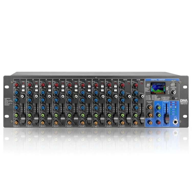 RM12 FX - Mikser analogowy z Bluetooth DSP EQ MP3 Phantom, 12 kanałów