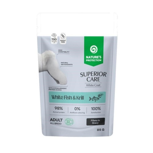 Nature's Protection SUPERIOR CARE White Grain Free Adult White Fish&Krill 85g