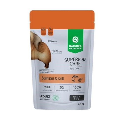 Nature's Protection SUPERIOR CARE Red Coat Grain Free Adult Salmon&Krill 85g