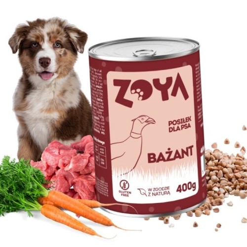 ZOYA Bażant – puszka mokra karma dla psów 400g