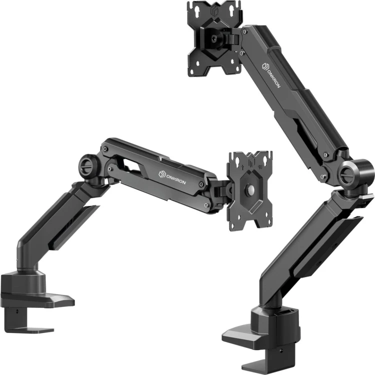 ONKRON G90-B Uchwyt biurkowy obrotowo-nachylny do monitora 13"-34" maks 10 kg, z obracaniem, czarny