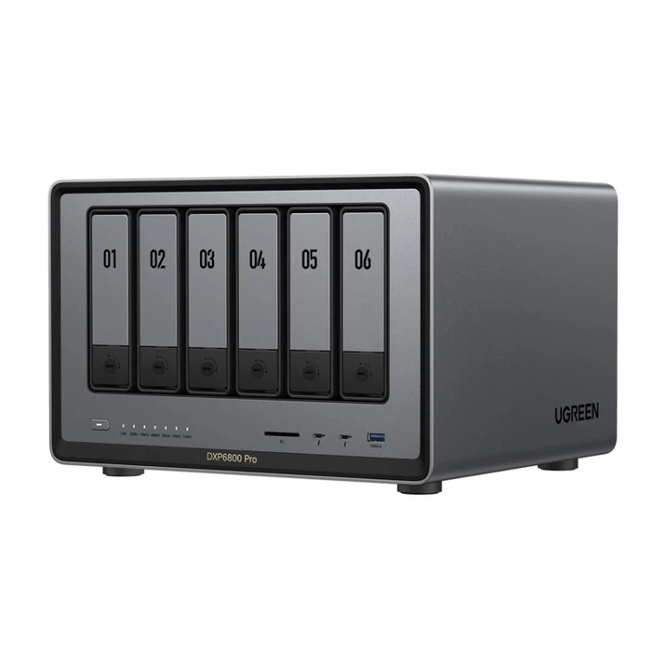 Serwer plików NAS Ugreen DXP6800 Pro, 6-dyskowy, Intel i5-1235U, 8GB DDR5, 2x 10GbE, 8K HDMI, SD 4.0