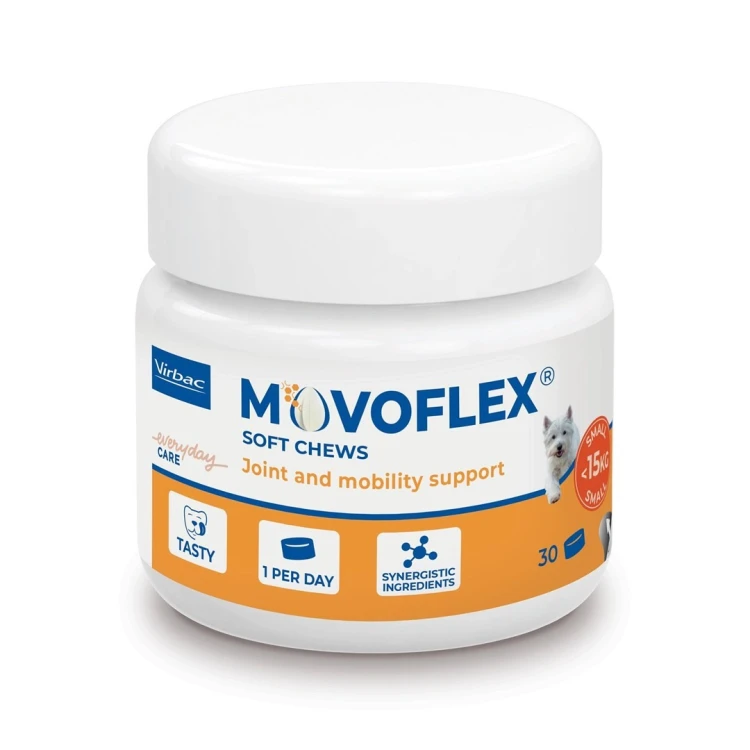 VIRBAC MOVOFLEX miękkie korokiety na stawy dla psa S