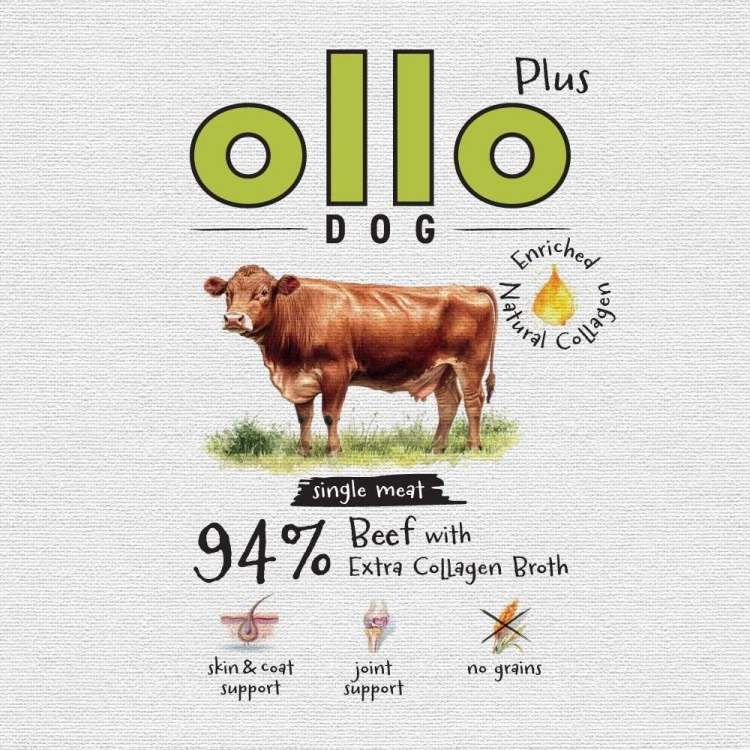 Ollo Plus Kolagen Wołowina 400g puszka dla psa
