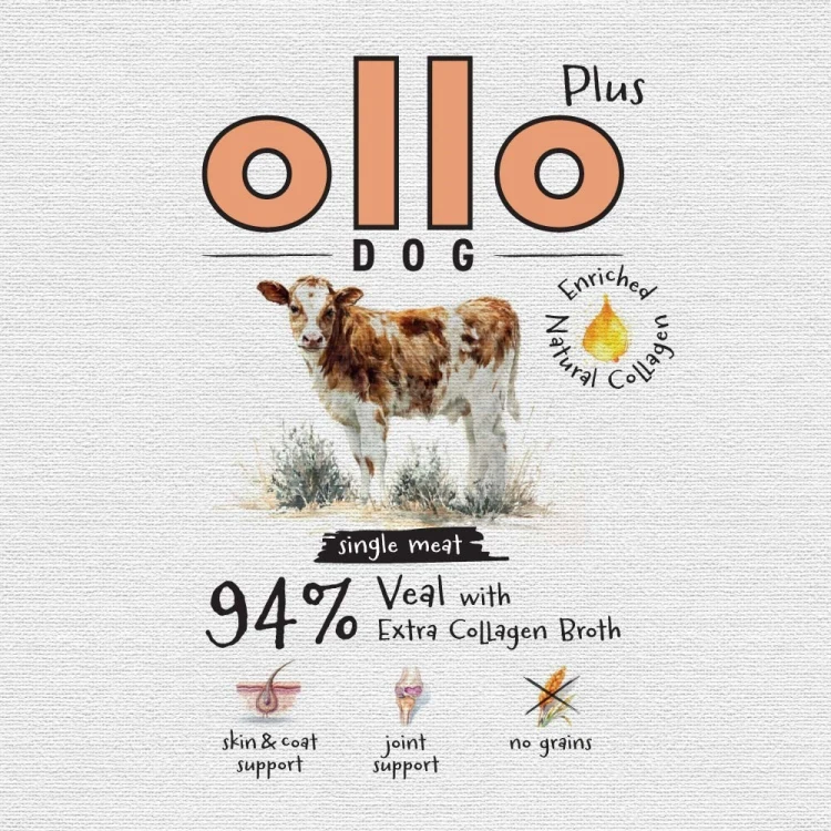 Ollo Plus Kolagen Cielęcina 400g puszka dla psa