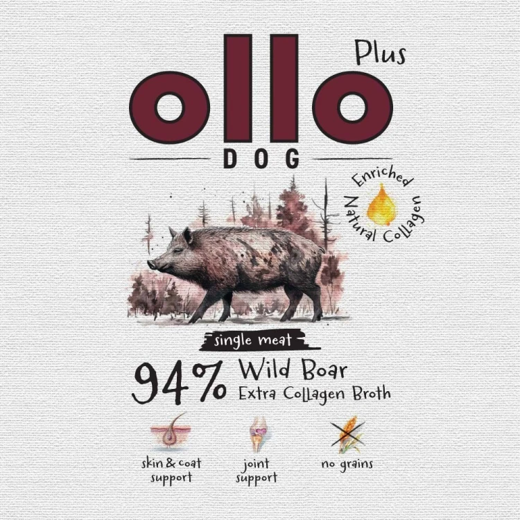 Ollo Plus Kolagen Dzik 400g puszka dla psa