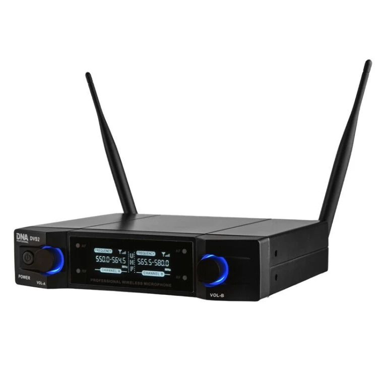 DVS2 - Mikrofon bezprzewodowy, 2x nadajnik doręczny  + baza, pasmo UHF 560-590 MHz