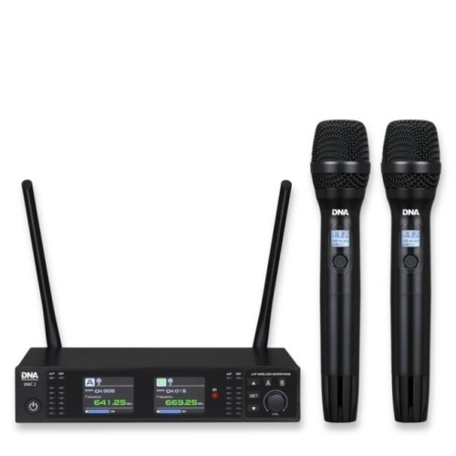 XMIC 2 - Podwójny zestaw bezprzewodowy 2x mikrofon doręczny + odbiornik, pasmo  UHF 518-542 MHz