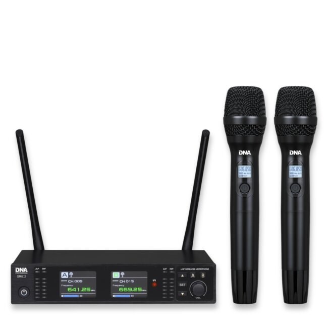 XMIC 2 - Podwójny zestaw bezprzewodowy 2x mikrofon doręczny + odbiornik, pasmo  UHF 518-542 MHz
