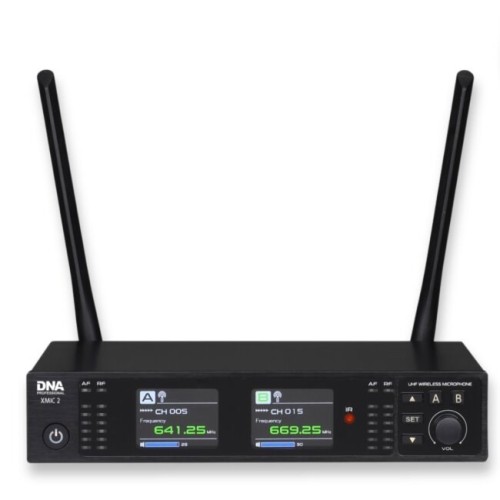 XMIC 2 - Podwójny zestaw bezprzewodowy 2x mikrofon doręczny + odbiornik, pasmo  UHF 518-542 MHz