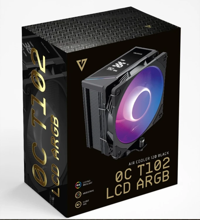 MODECOM CHŁODZENIE CPU VOLCANO 0C T102 LCD ARGB BLACK