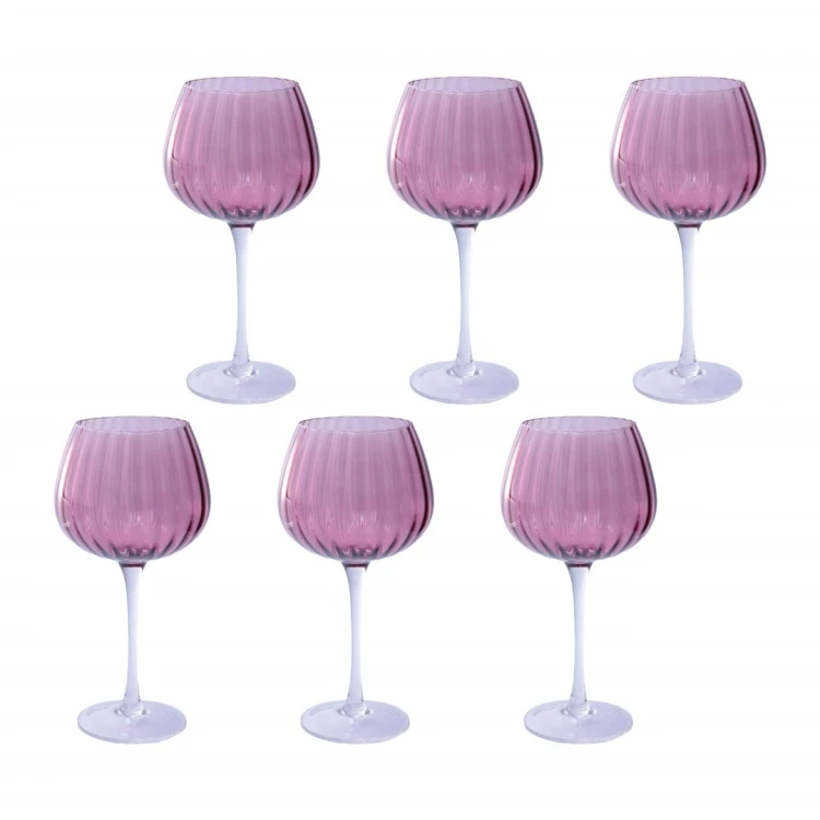Zestaw 6 kieliszków ROSE&TULIPANI PRISMIA 460ml U20177611A93-Z (różowy)
