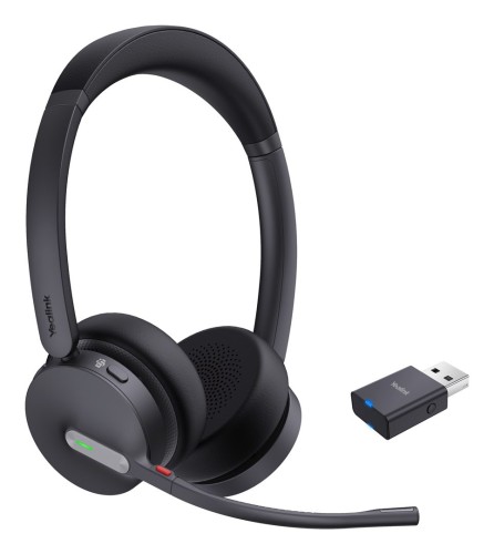Yealink WH64 Hybrid Dual Teams Zestaw słuchawkowy Bezprzewodowy Opaska na głowę Biuro/centrum telefoniczne Micro-USB Bluetooth Czarny
