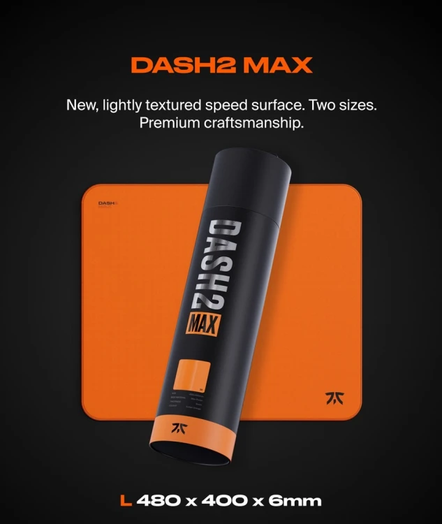Podkładka pod mysz dla graczy Fnatic DASH2 MAX - rozmiar L