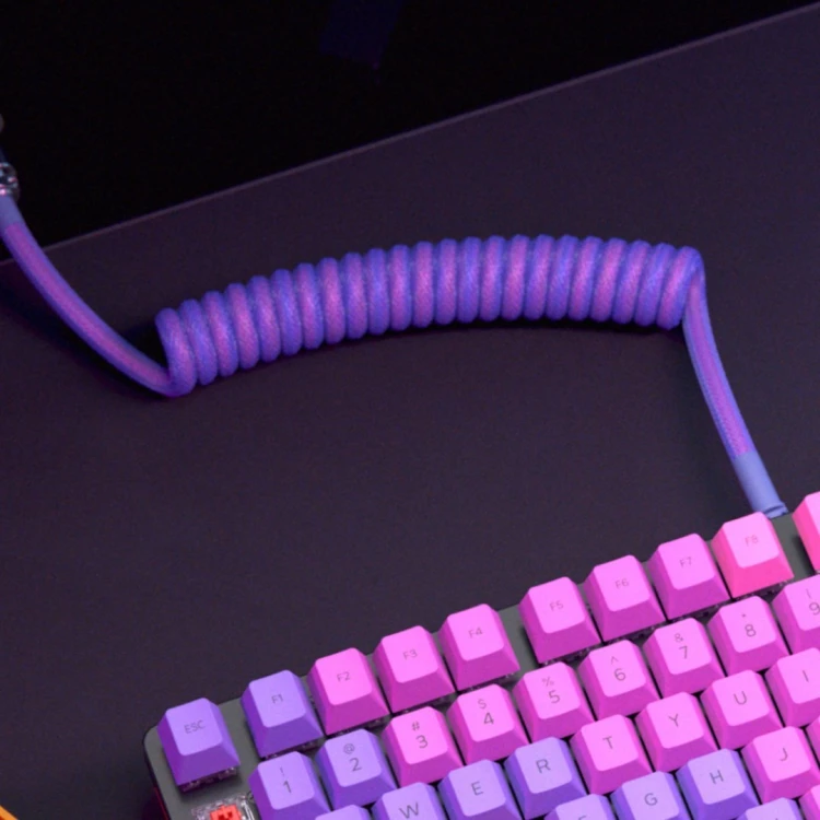 Glorious Gaming GLO-KB-ACC-CBL-COIL-NEB kabel klawiatury/myszy Fioletowy 1,4 m