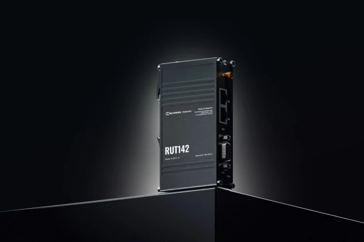 Teltonika Router przemysłowy RUT142 WiFi 4, RS232, 2x RJ45 100Mb/s, IP30