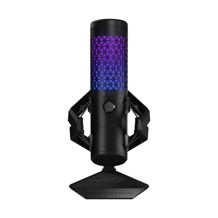 ASUS ROG Carnyx USB Gaming Microphone (25mm condenser capsule, 192kHz/24-bit, cardioid, high-pass filter, built-in pop filter, metal shock mount, one-