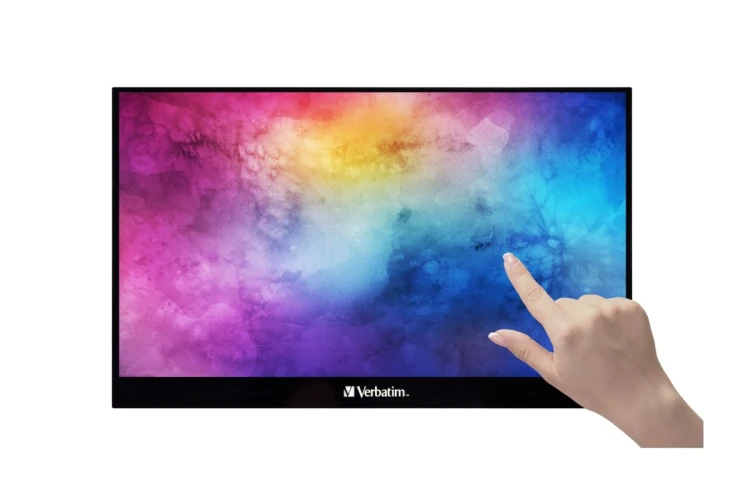Monitor komputerowy Verbatim 49593 43,9 cm (17.3") 1920 x 1080 px Full HD LCD Ekran dotykowy Czarny