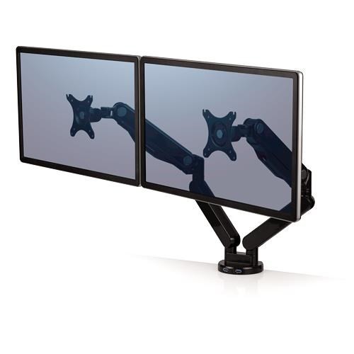 Uchwyt biurkowy FELLOWES 8042501 na 2 monitory do 32" Platinum
