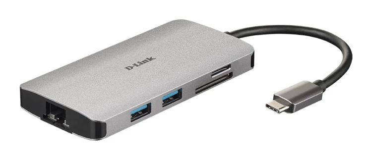 D-Link DUB-M810 stacja dokująca Przewodowa USB 3.2 Gen 1 (3.1 Gen 1) Type-C Aluminium