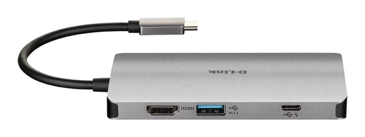 D-Link DUB-M810 stacja dokująca Przewodowa USB 3.2 Gen 1 (3.1 Gen 1) Type-C Aluminium
