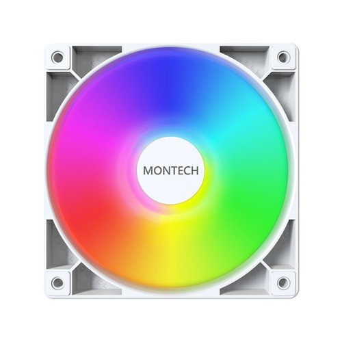 Wentylator Montech GF120 PWM ARGB, 3 szt. - 120mm, biały