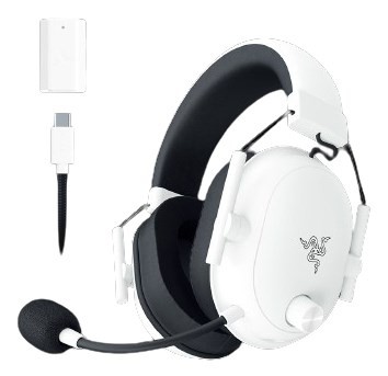 Razer BlackShark V2 HyperSpeed Zestaw słuchawkowy Przewodowy i Bezprzewodowy Opaska na głowę Gaming USB Typu-A Bluetooth Biały