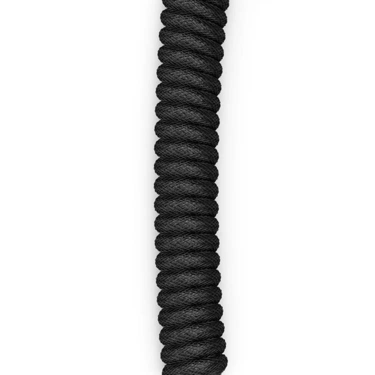 Glorious GMMK Coiled Cable Phantom Black, Spiralkabel, USB-C/USB-A, czarny